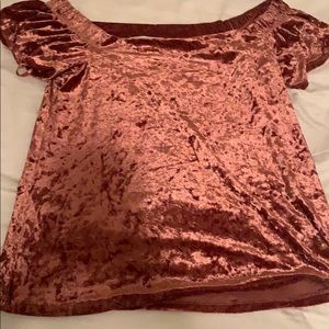 The Vanity Room Crushed Velvet Blouse